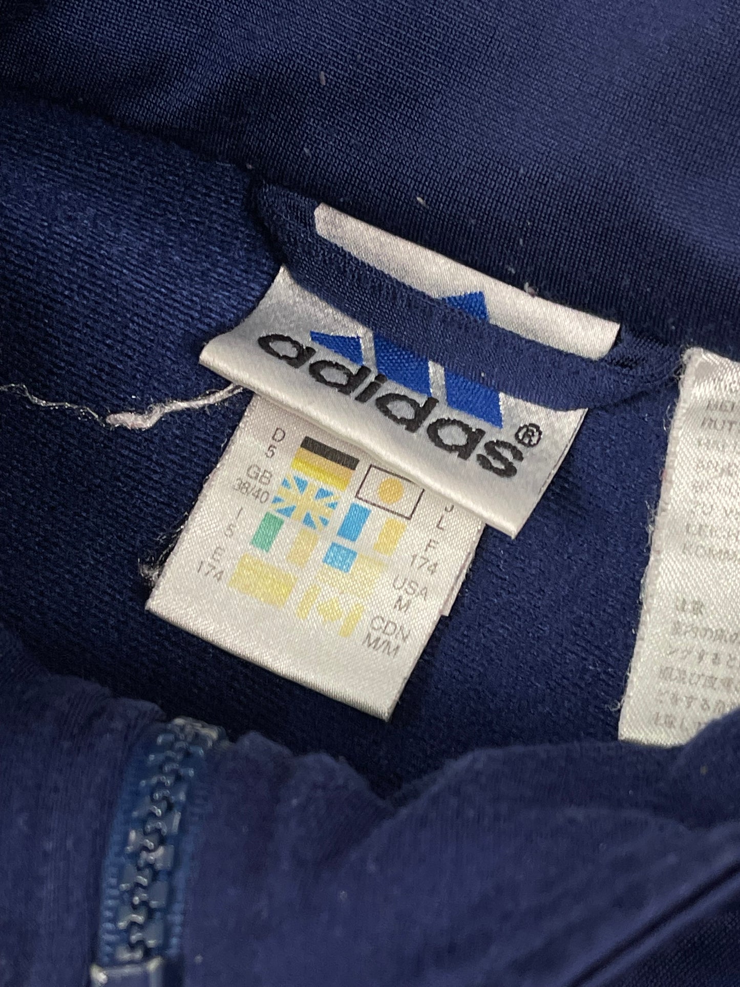 ADIDAS ZIP UP WINDBREAKER BIG BACK LOGO PREMIUM VINTAGE