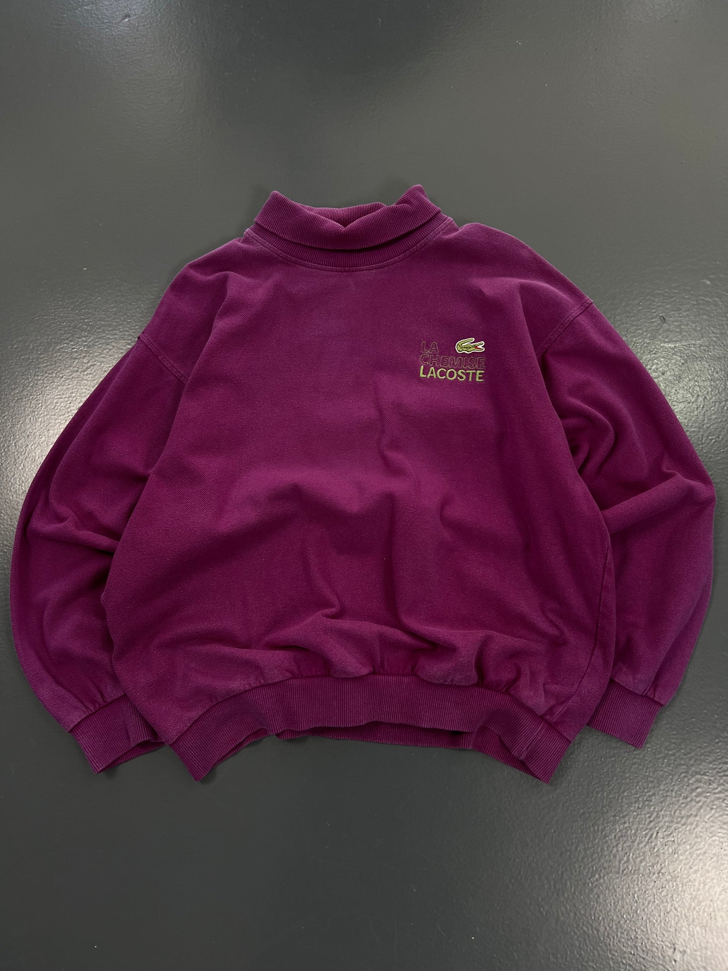 SUDADERA LACOSTE VINTAGE CUELLO VUELTO