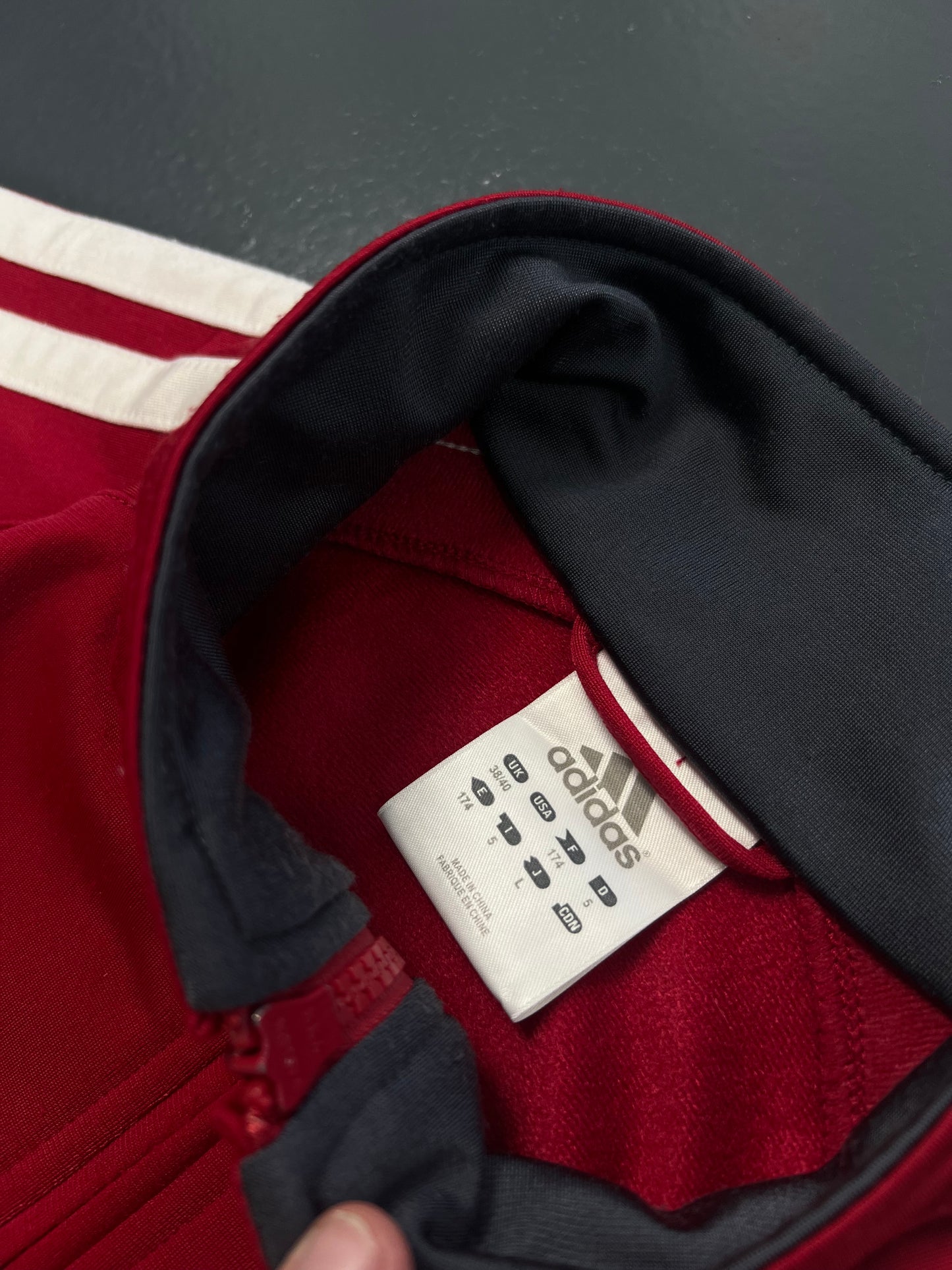 TRACK JACKET ADIDAS RED VINTAGE