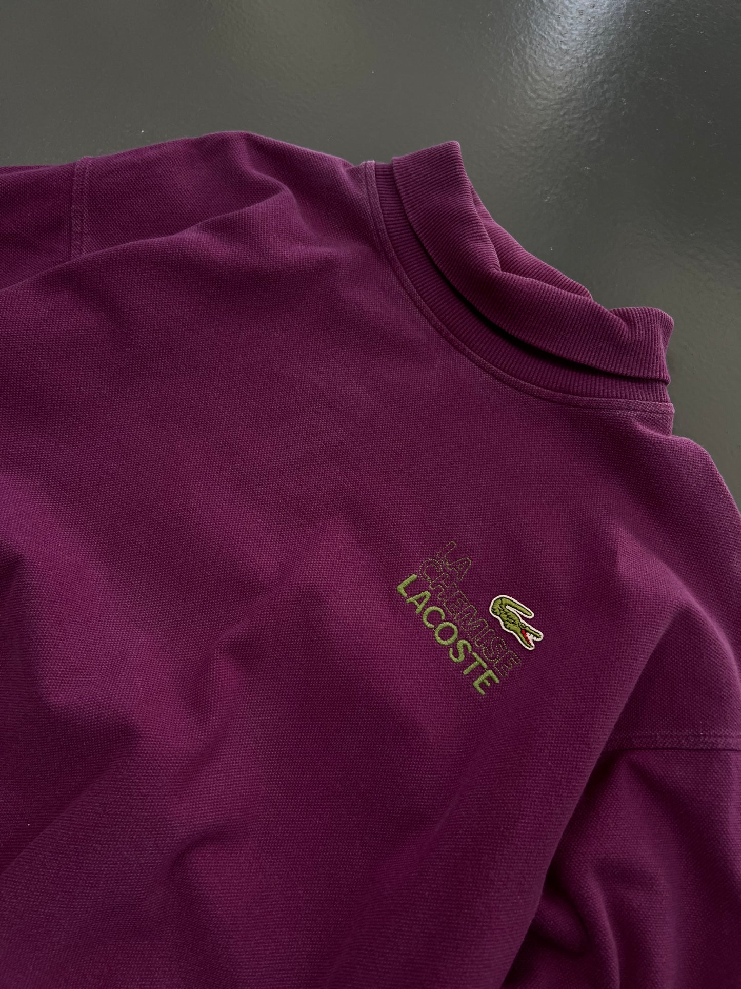 SUDADERA LACOSTE VINTAGE CUELLO VUELTO