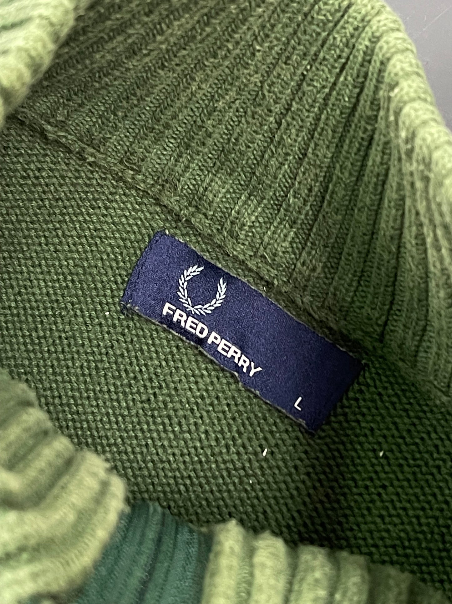 FRED PERRY DIAMOND LONG NECK ZIP UP JERSEY PREMIUM VINTAGE