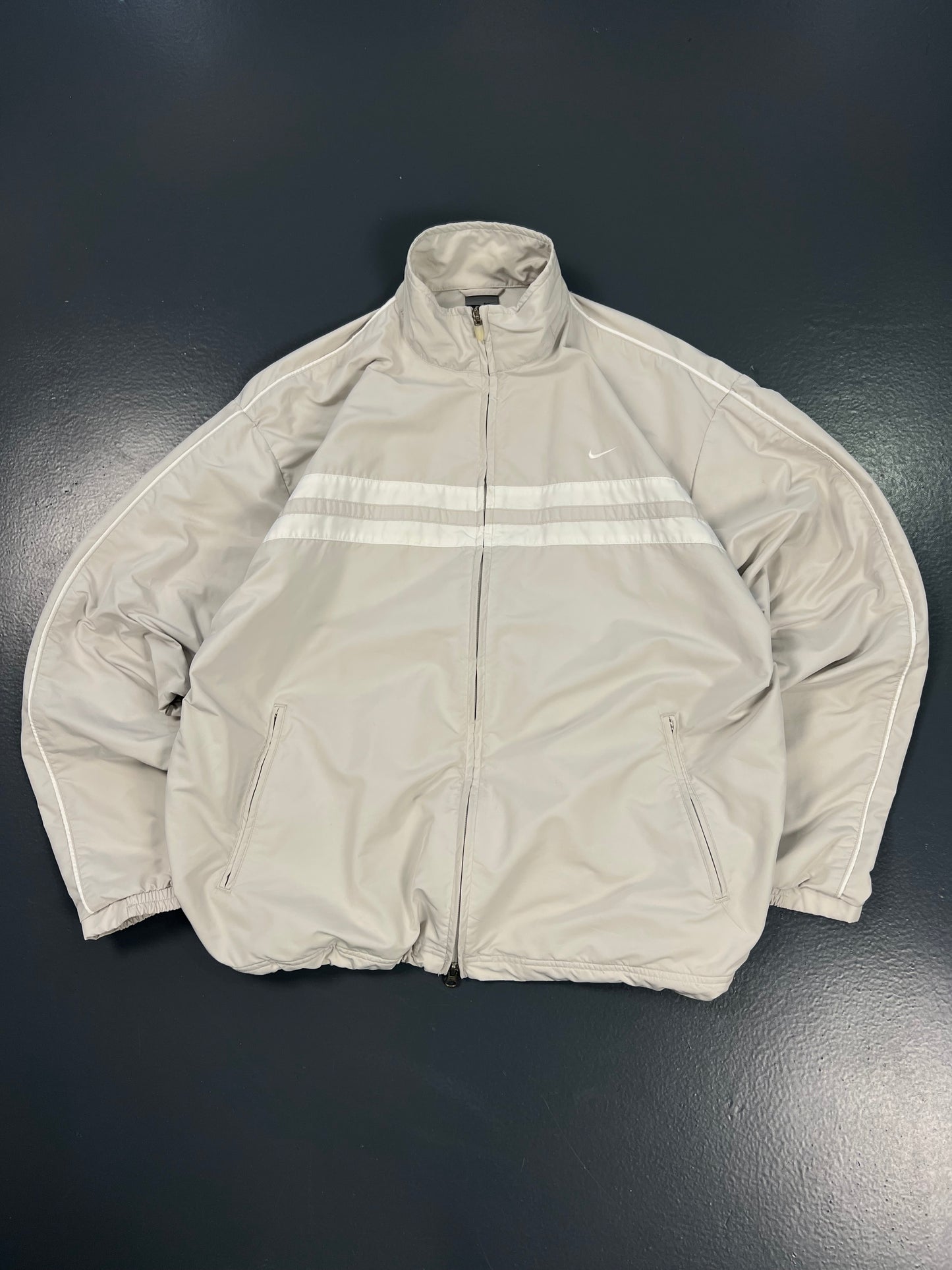 TRACK JACKET NIKE VINTAGE Y2K BEIGE