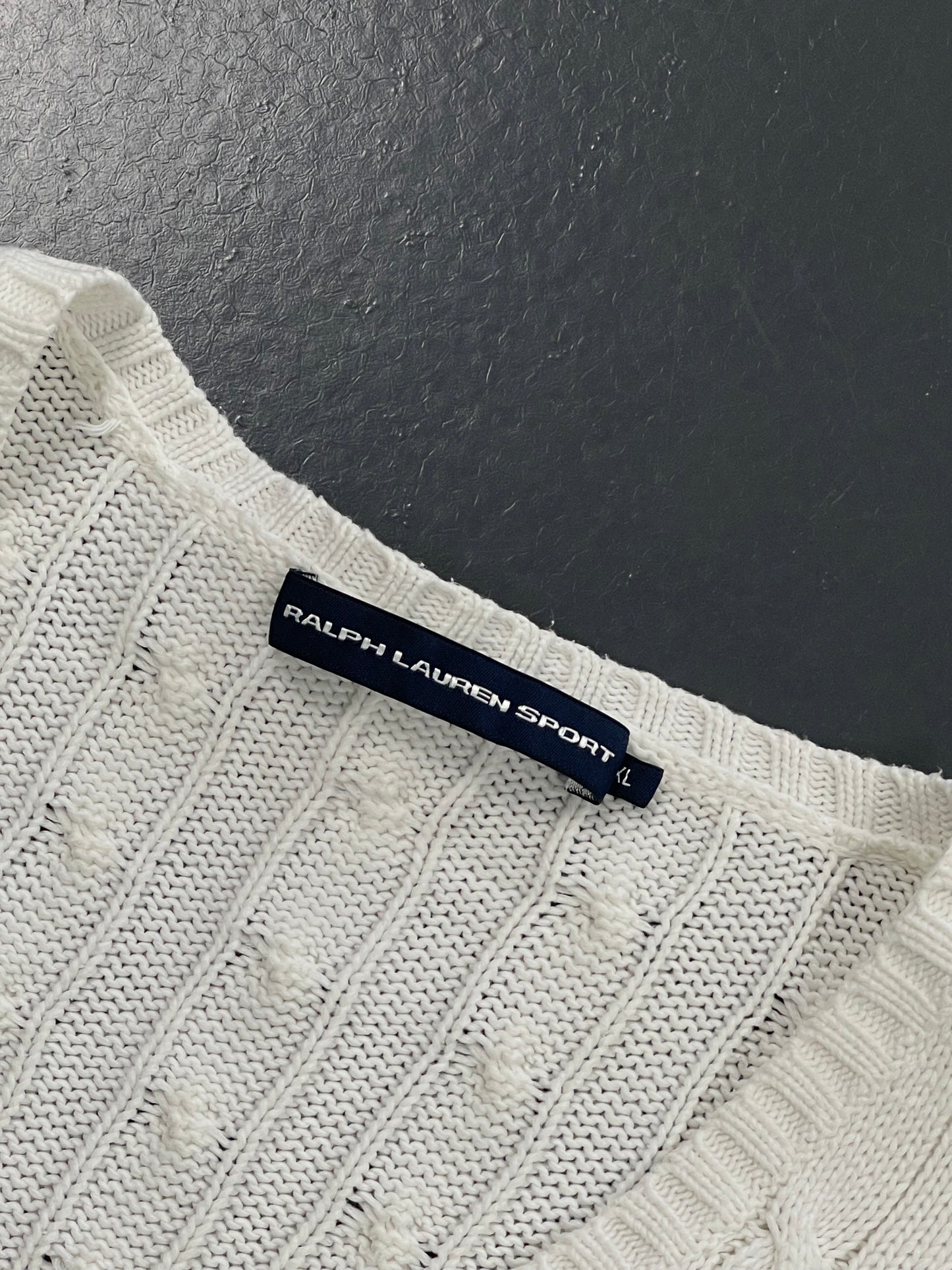 RALPH LAUREN BRAIDED ROUND NECK JERSEY PREMIUM VINTAGE