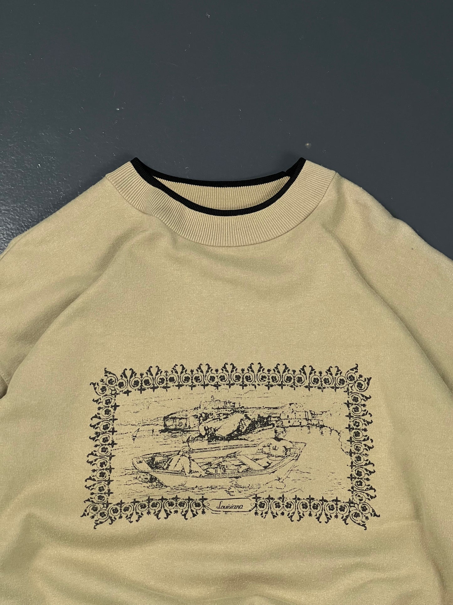 SUDADERA BEIGE LOUISIANA VINTAGE