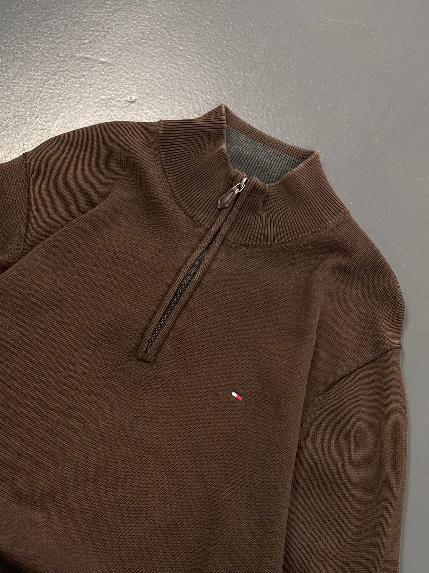 TOMMY HILFIGER NECK ZIP UP SWEATER PREMIUM VINTAGE
