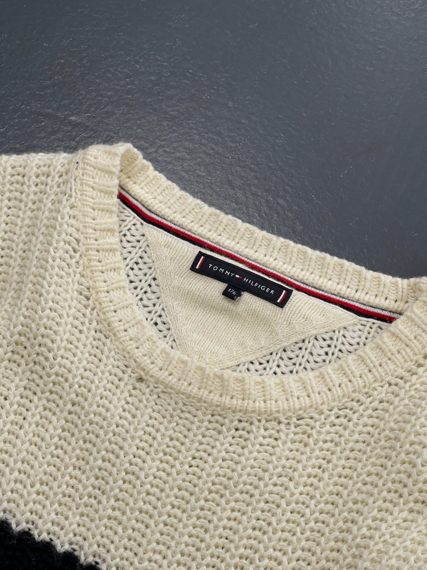 TOMMY HILFIGER ROUND NECK JERSEY BIG LOGO PREMIUM VINTAGE