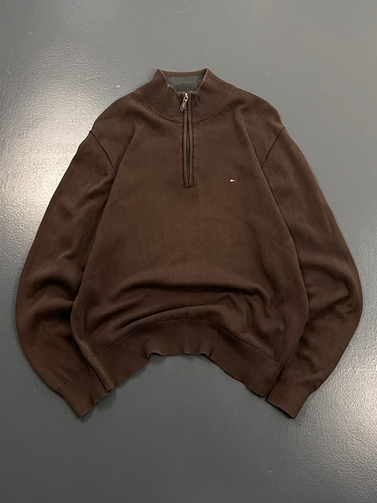 TOMMY HILFIGER NECK ZIP UP SWEATER PREMIUM VINTAGE