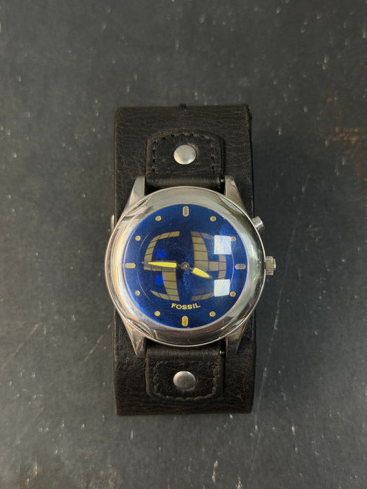 RELOJ FOSSIL BIG TIC CUERO Y2K
