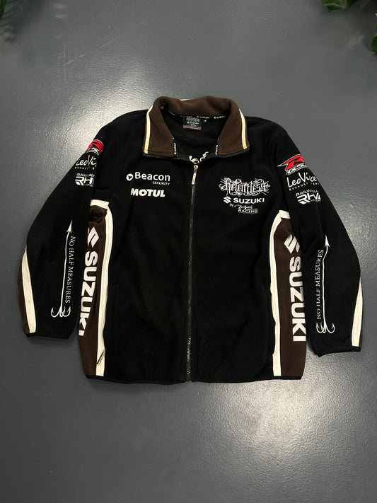 FORRO POLAR SUZUKI TRIBAL VINTAGE NEGRO Y MARRÓN