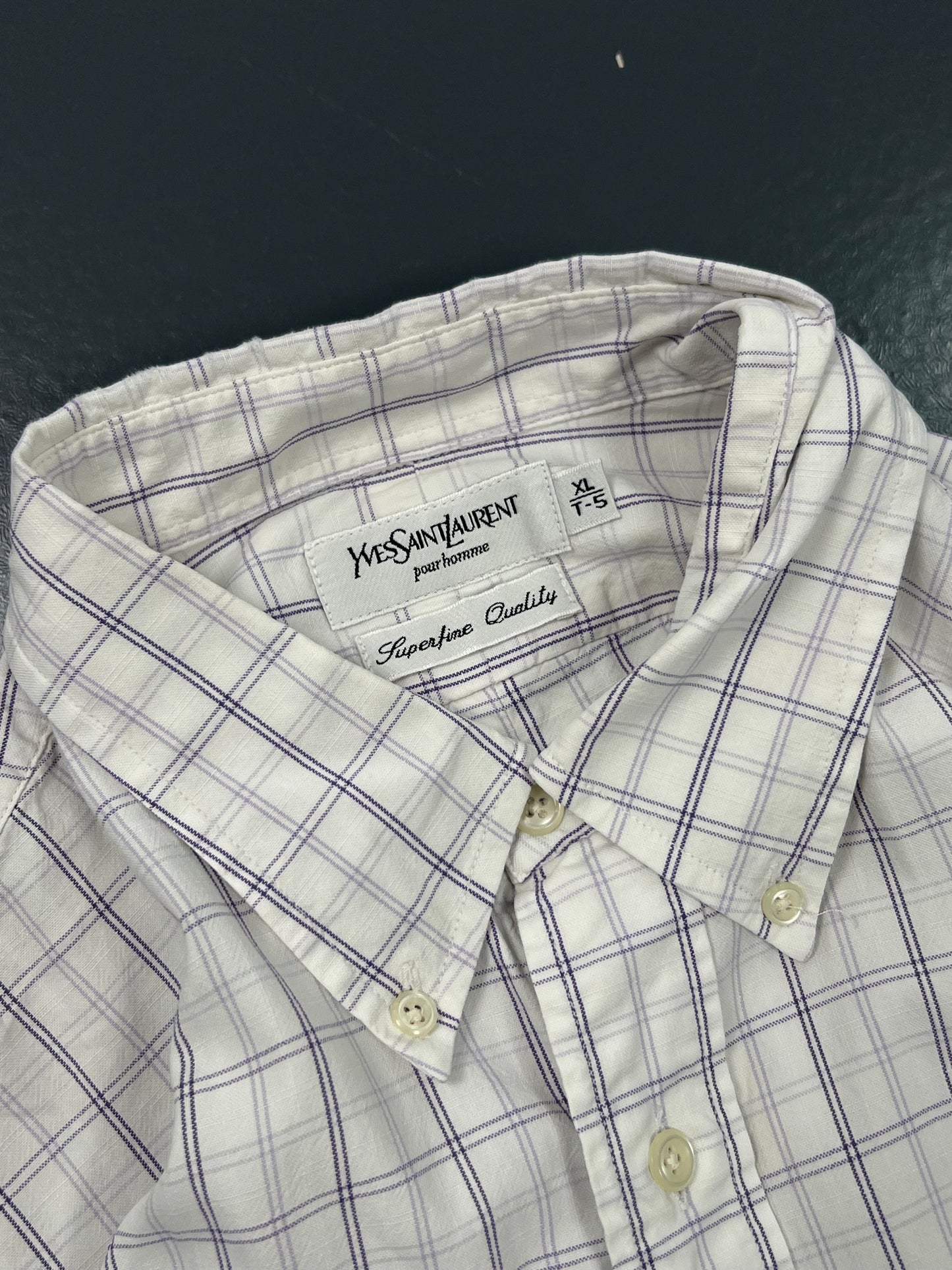 CAMISA YVES SAINT LAURENT CUADROS