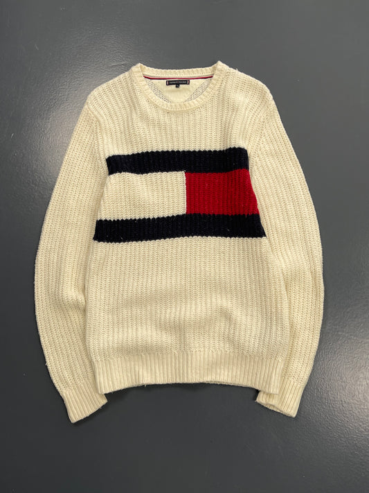 TOMMY HILFIGER ROUND NECK JERSEY BIG LOGO PREMIUM VINTAGE
