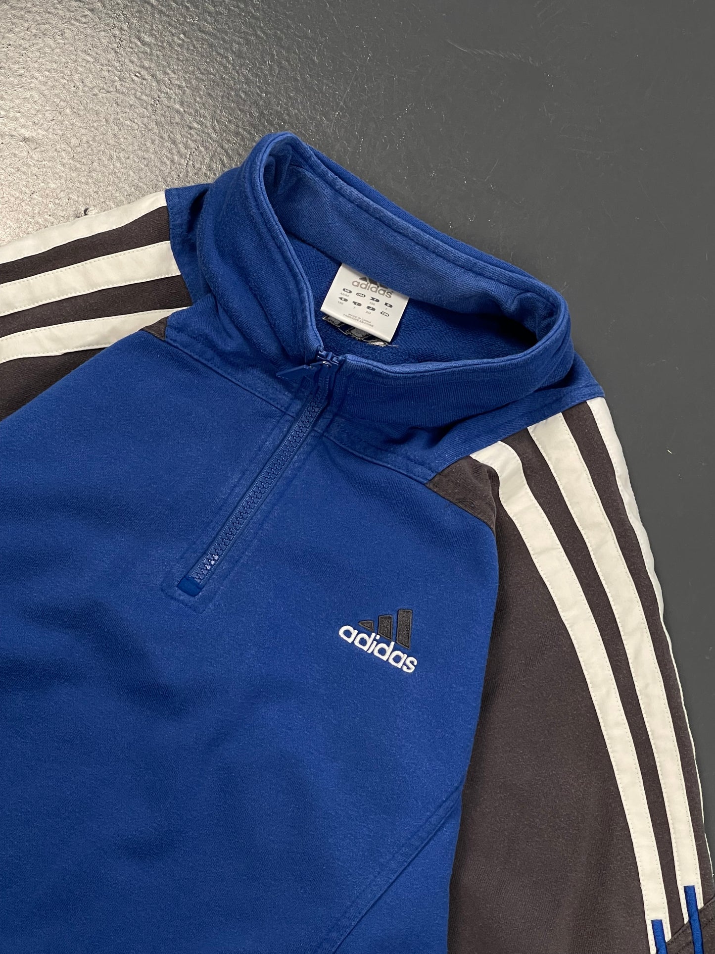 ADIDAS DOUBLE COLOUR WINDBREAKER NECK ZIP UP PREMIUM VINTAGE
