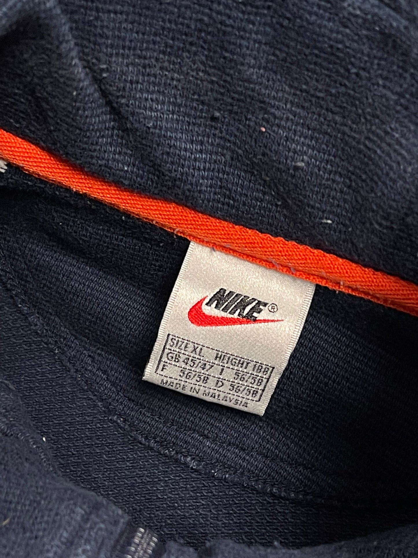 NIKE LONG NECK ZIP UP SWEATER DOUBLE LOGO PREMIUM VINTAGE