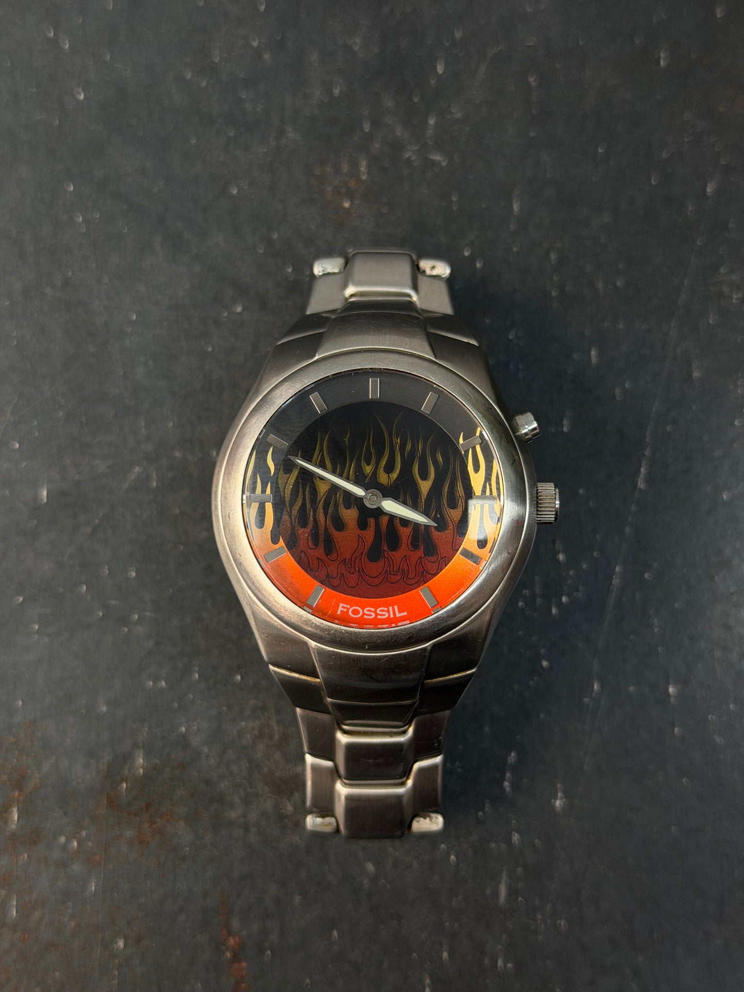 RELOJ FOSSIL BIG TIC FLAMES SUPER RARE