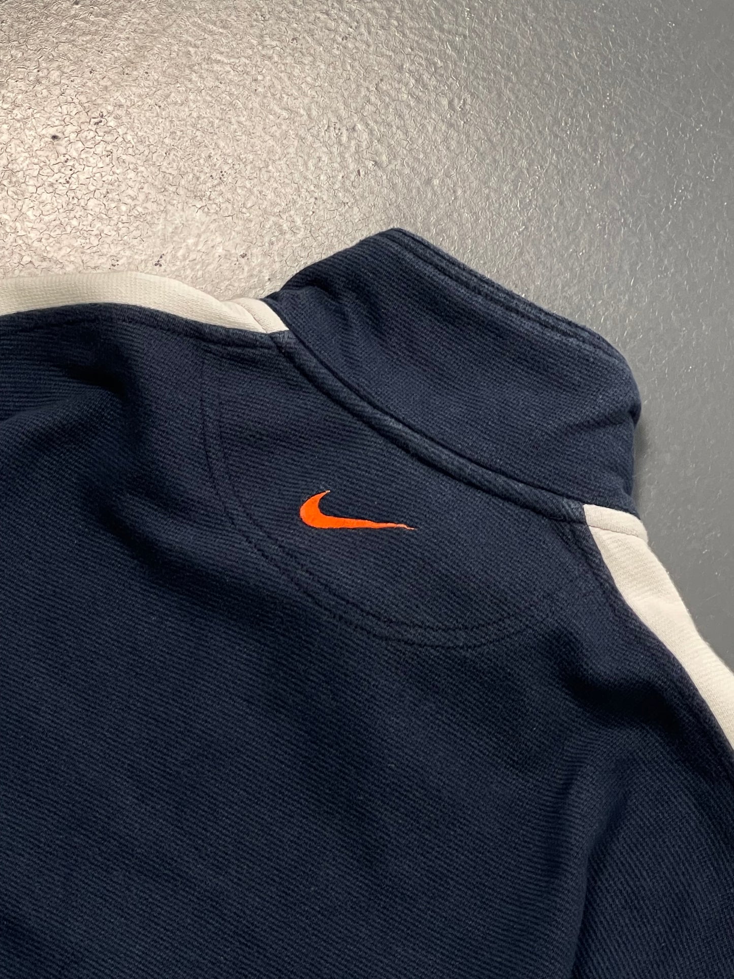 NIKE LONG NECK ZIP UP SWEATER DOUBLE LOGO PREMIUM VINTAGE