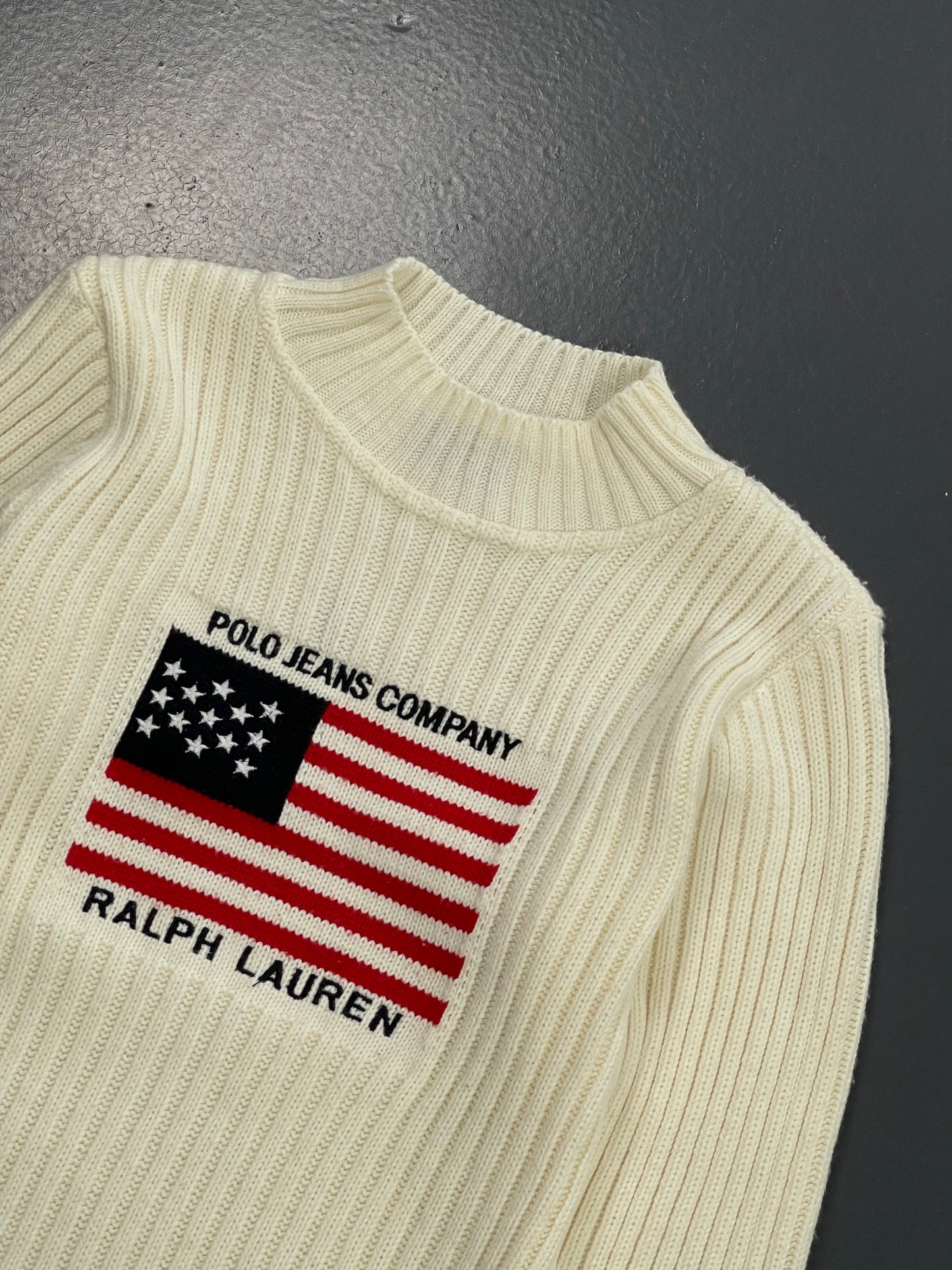 RALPH LAUREN LONG NECK BIG LOGO PREMIUM VINTAGE