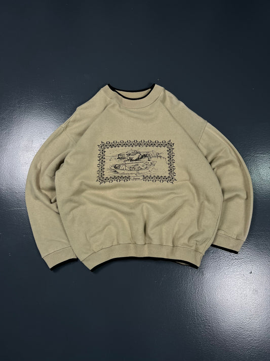 SUDADERA BEIGE LOUISIANA VINTAGE