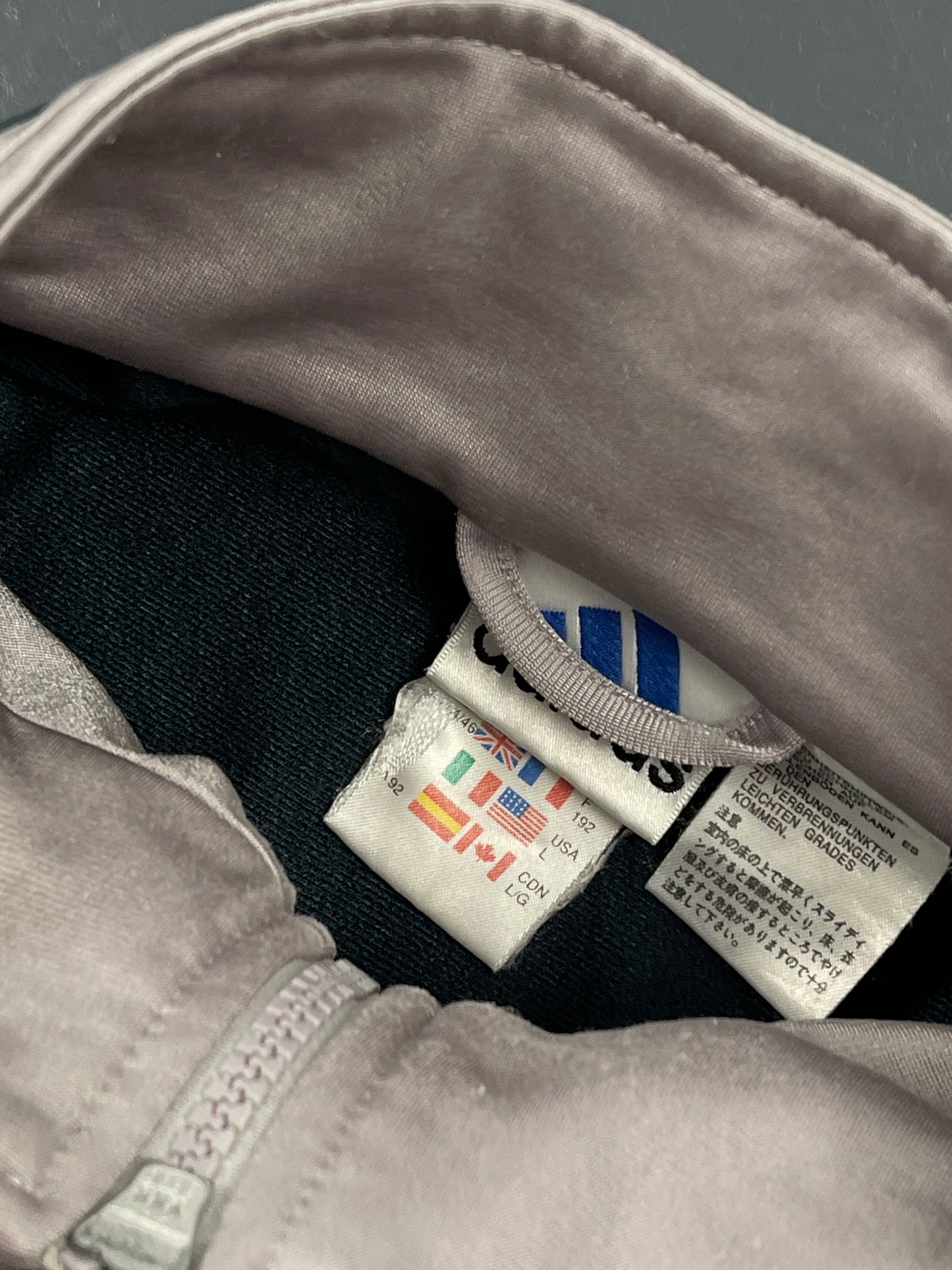 ADIDAS ZIP UP WINDBREAKER BIG BACK LOGO PREMIUM VINTAGE