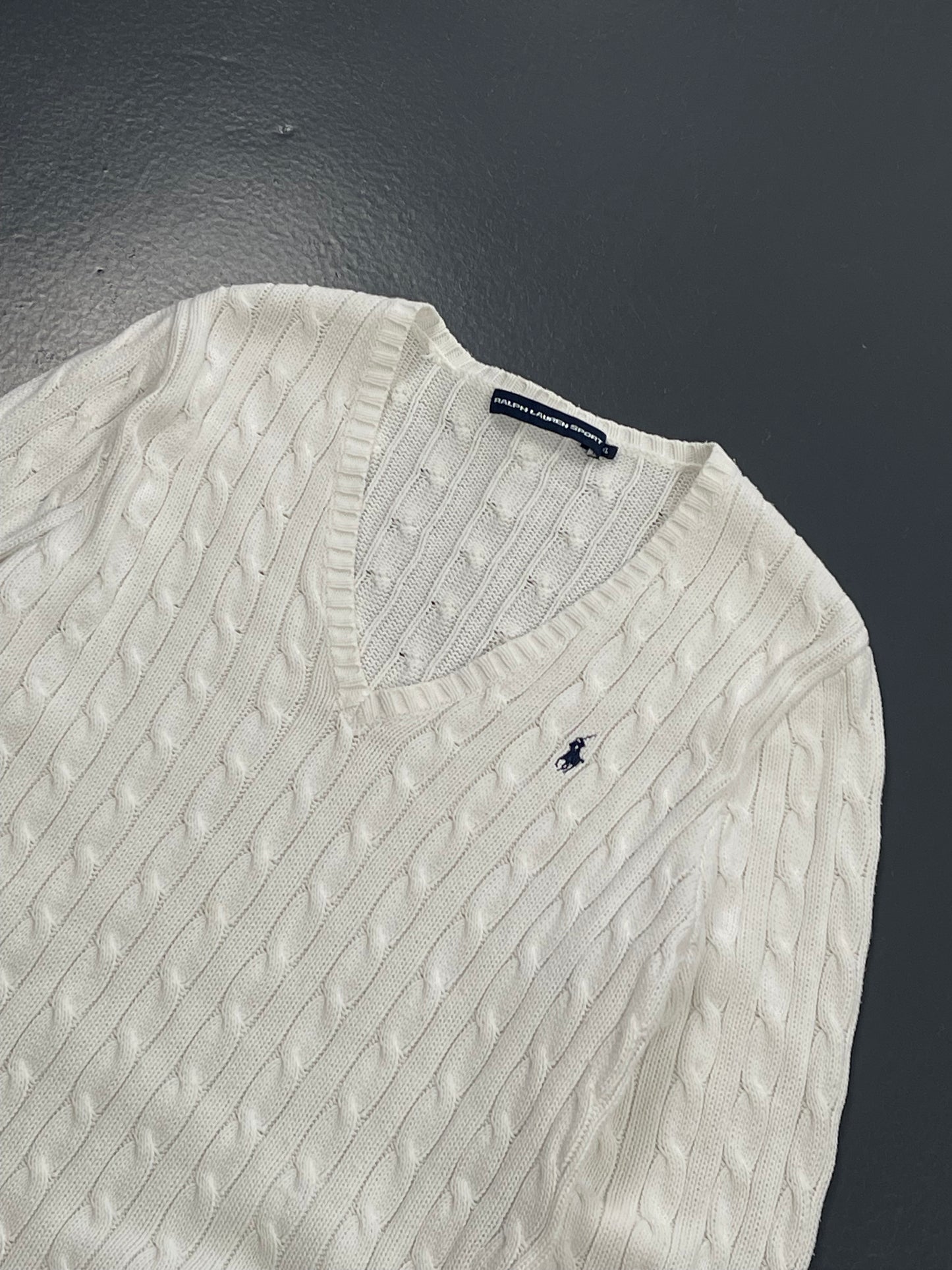 RALPH LAUREN BRAIDED ROUND NECK JERSEY PREMIUM VINTAGE