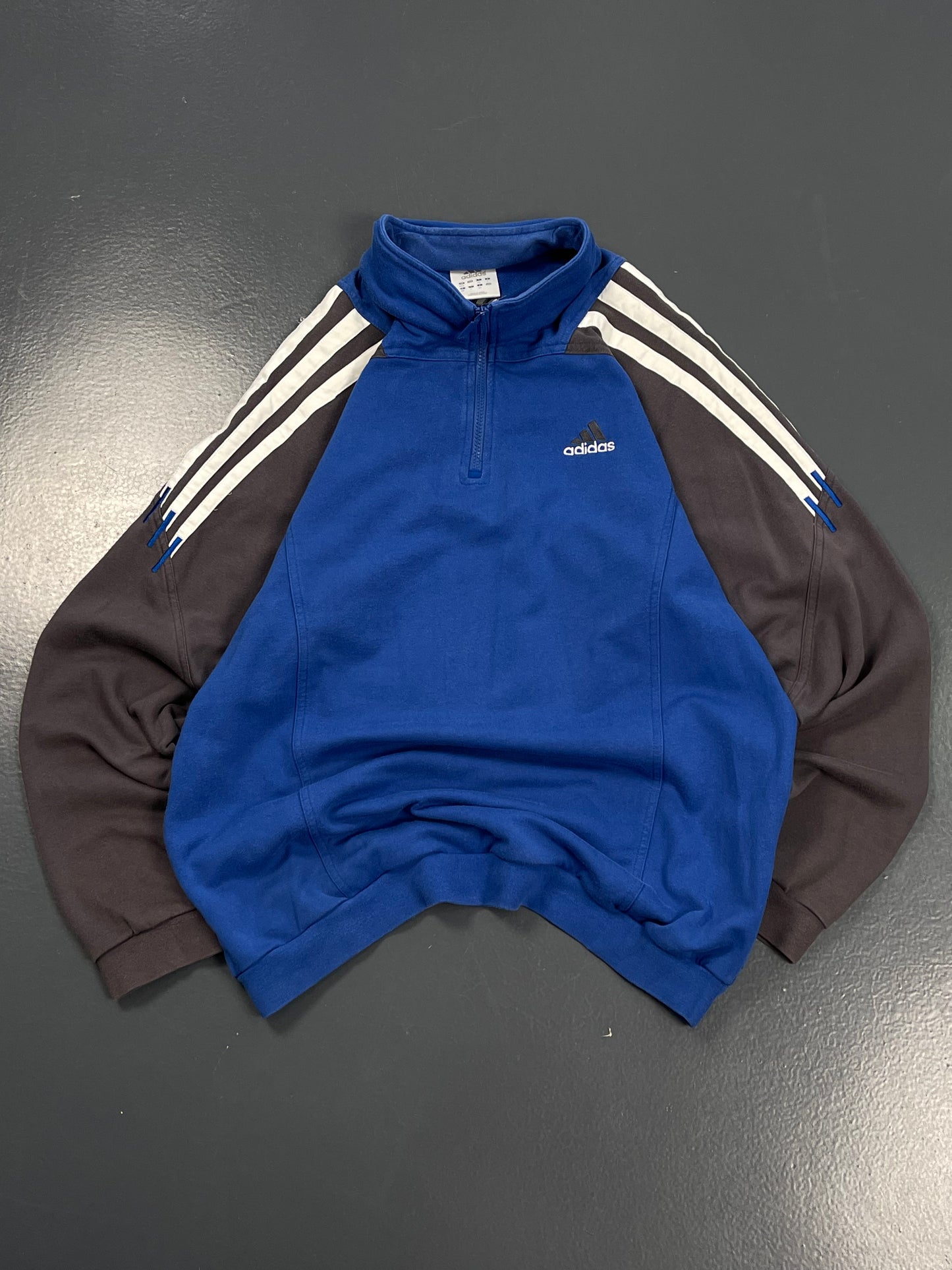 ADIDAS DOUBLE COLOUR WINDBREAKER NECK ZIP UP PREMIUM VINTAGE