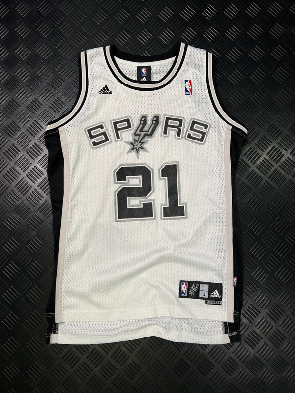 Vista frontal de camiseta NBA Adidas San Antonio Spurs Tim Duncan