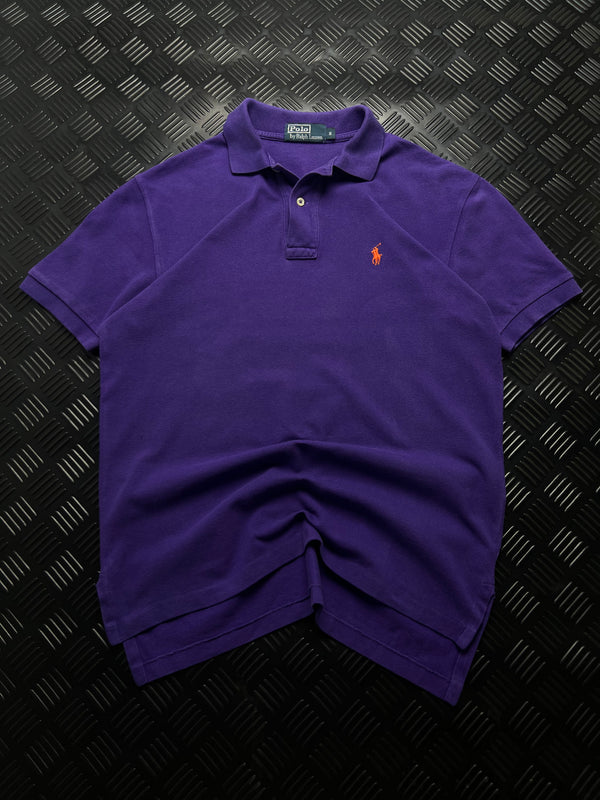 Vista frontal de polo Ralph Lauren morado