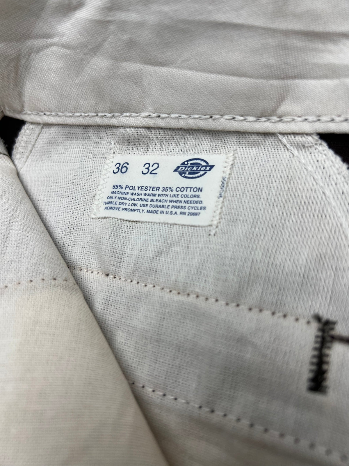 Etiqueta de pantalón dickies workwear