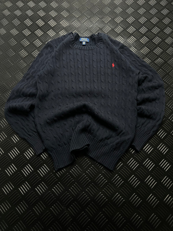 Jersey Polo Ralph Lauren negro trenzado