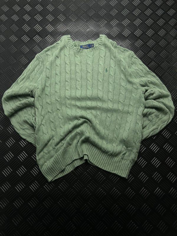 Jersey Polo Ralph Lauren verde salvia trenzado