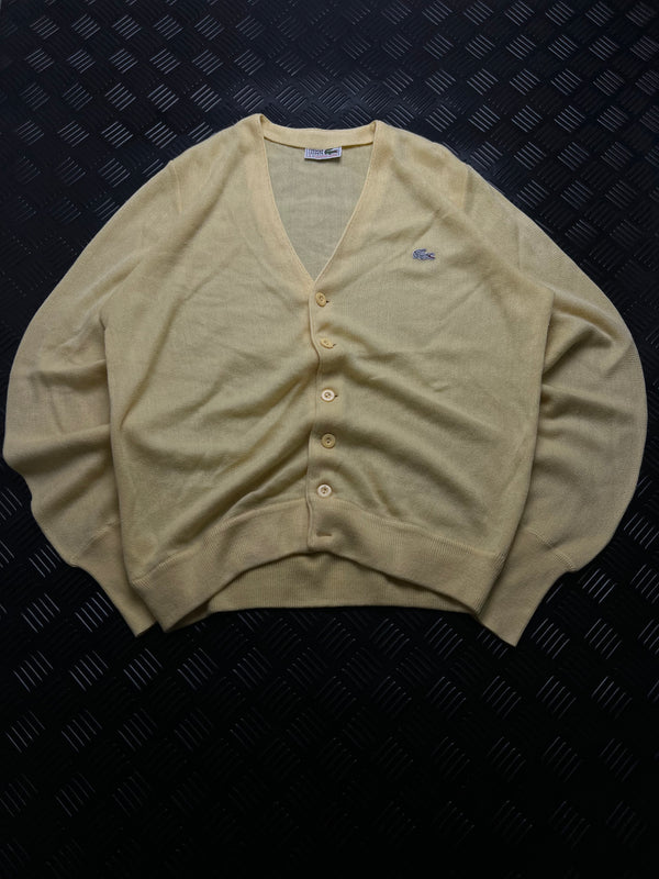 Cárdigan Lacoste amarillo con botones