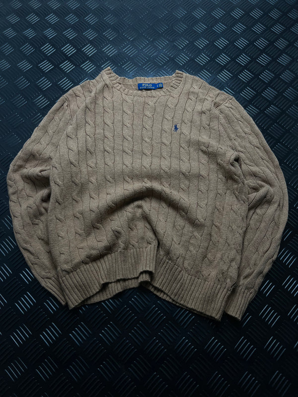 Jersey Polo Ralph Lauren beige trenzado