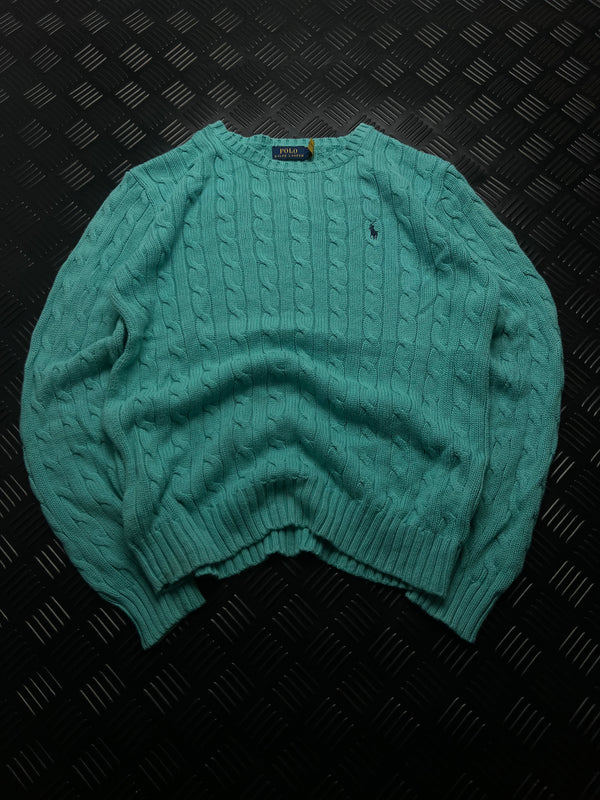Polo Ralph Lauren: Jersey trenzado verde agua