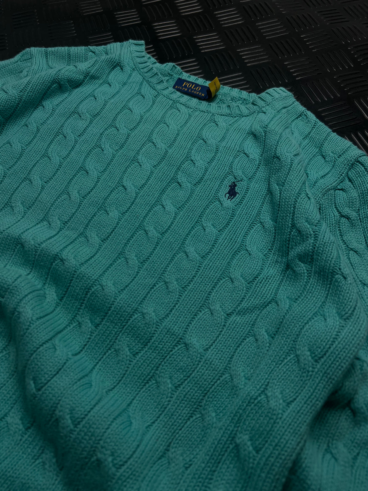 Polo Ralph Lauren: Jersey trenzado verde agua