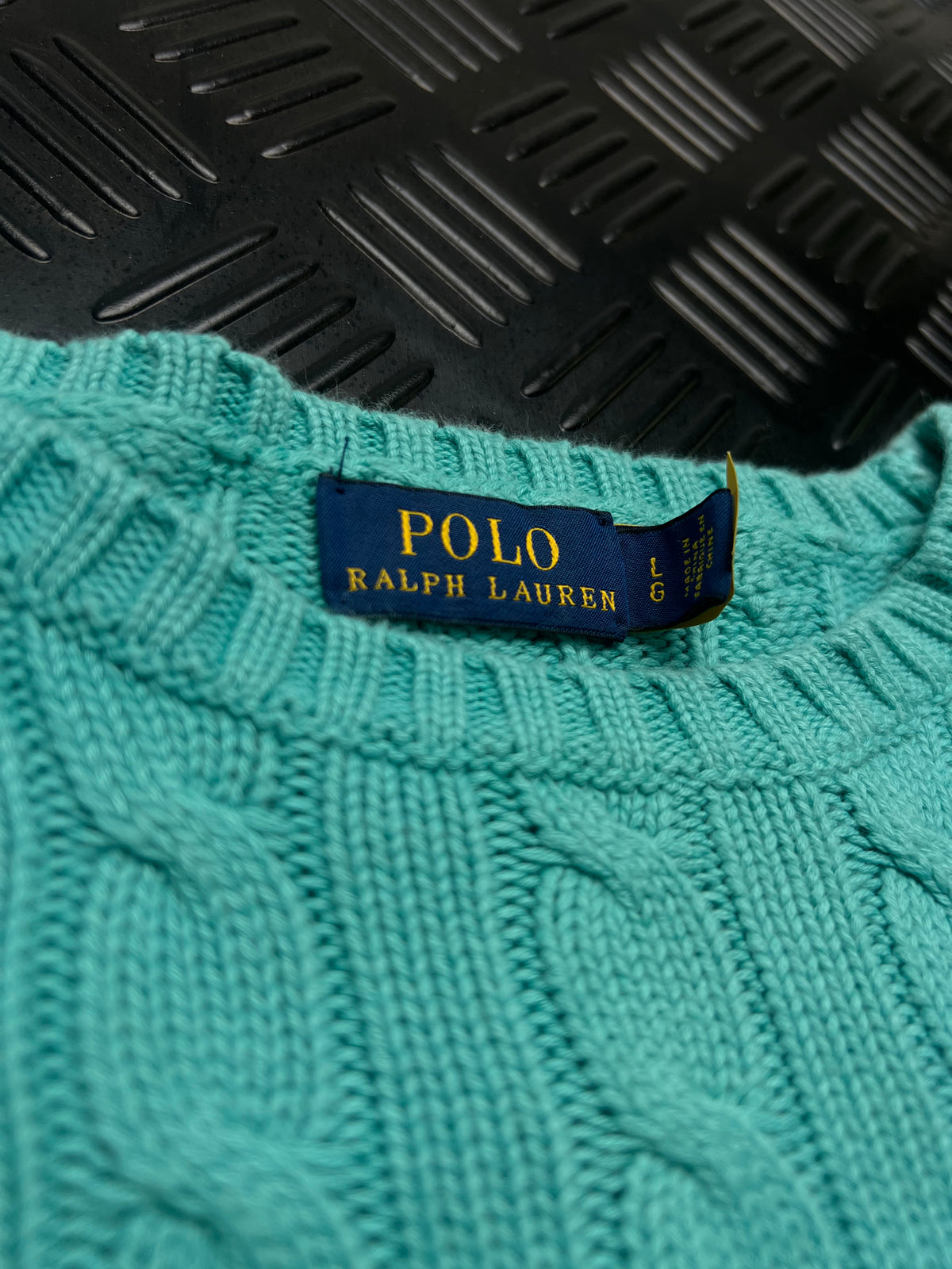 Polo Ralph Lauren: Jersey trenzado verde agua