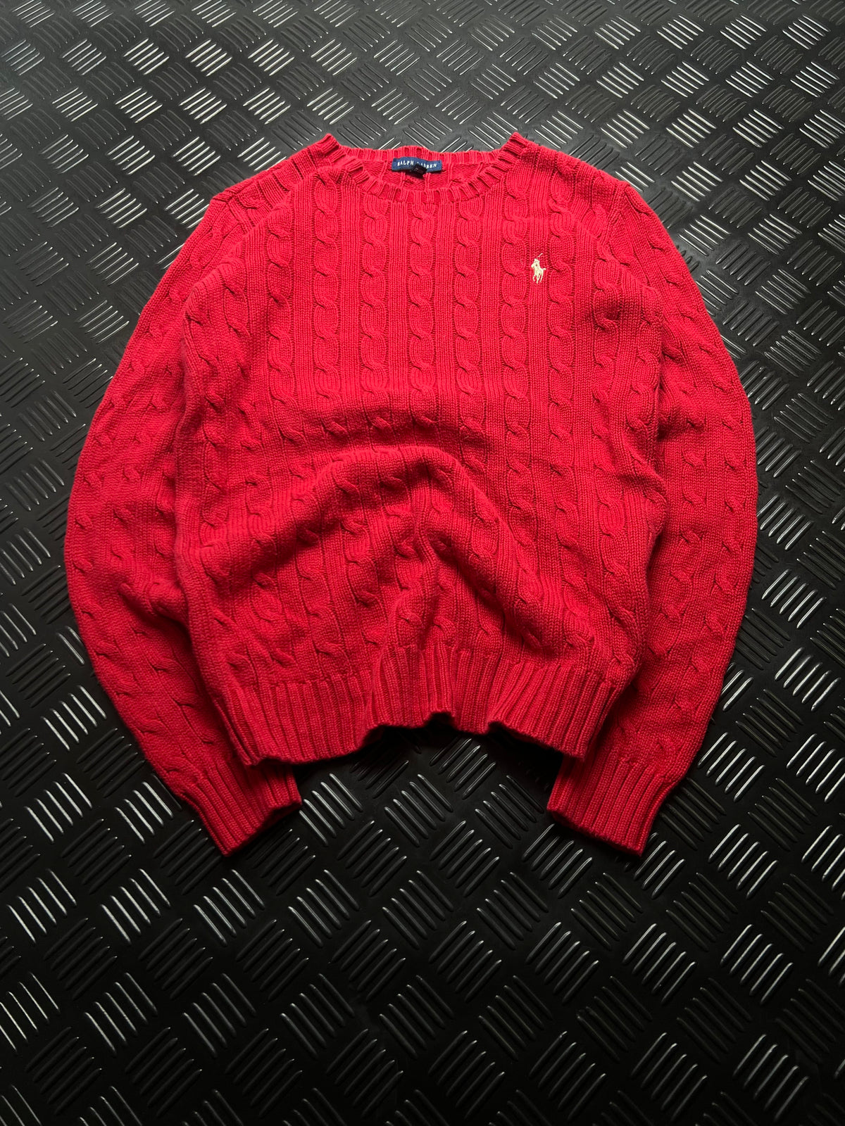 Ralph Lauren: Jersey trenzado rojo