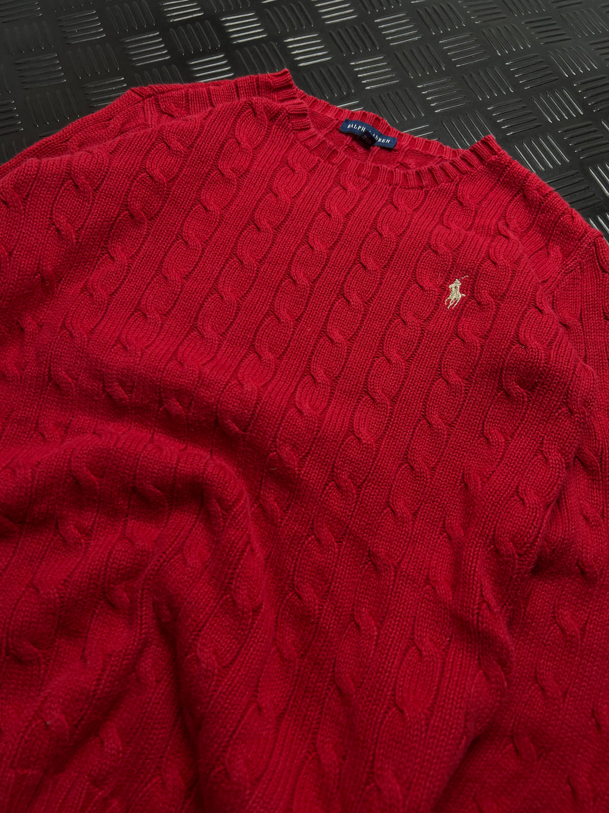 Ralph Lauren: Jersey trenzado rojo