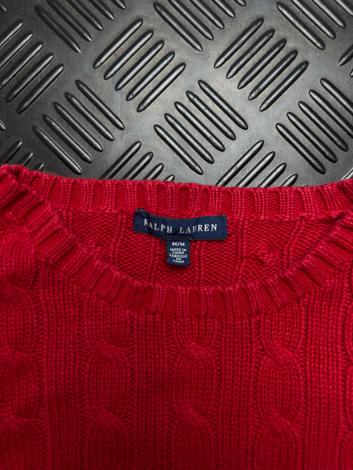 Ralph Lauren: Jersey trenzado rojo