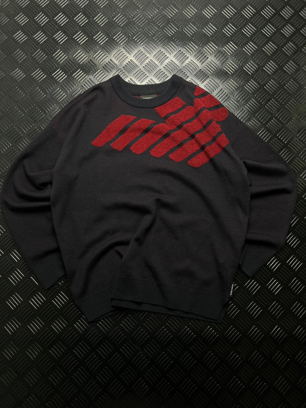 Emporio Armani: Jersey negro con águila roja