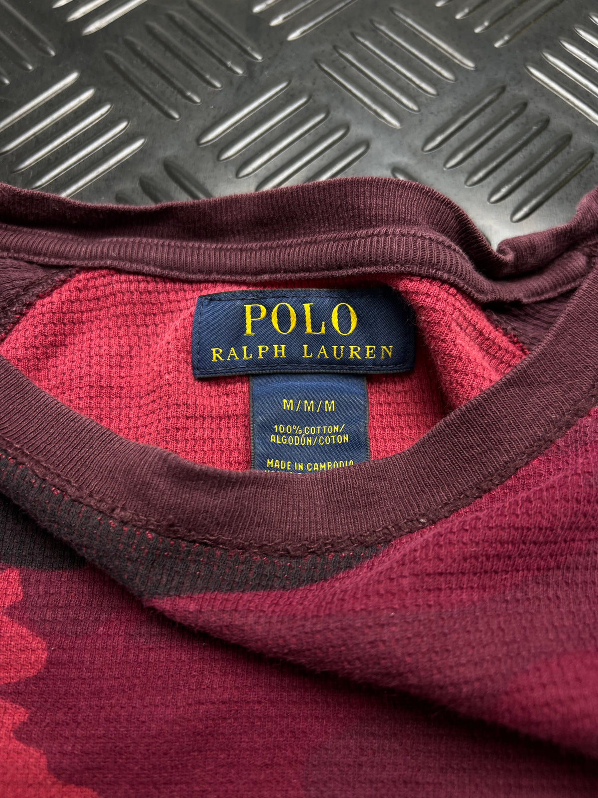 Polo Ralph Lauren: Jersey fino de camuflaje burdeos