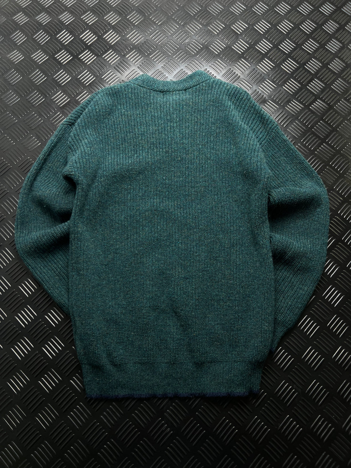 Woolrich: Jersey verde de punto con botones en cuello