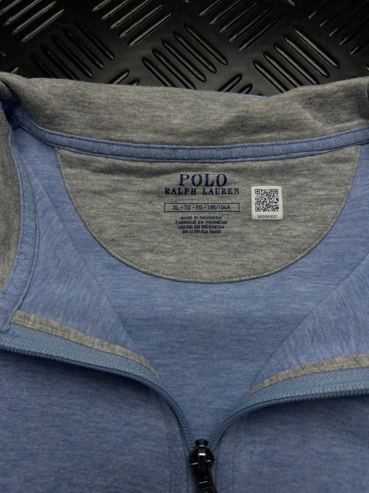 Polo Ralph Lauren: Sudadera azul claro con media cremallera