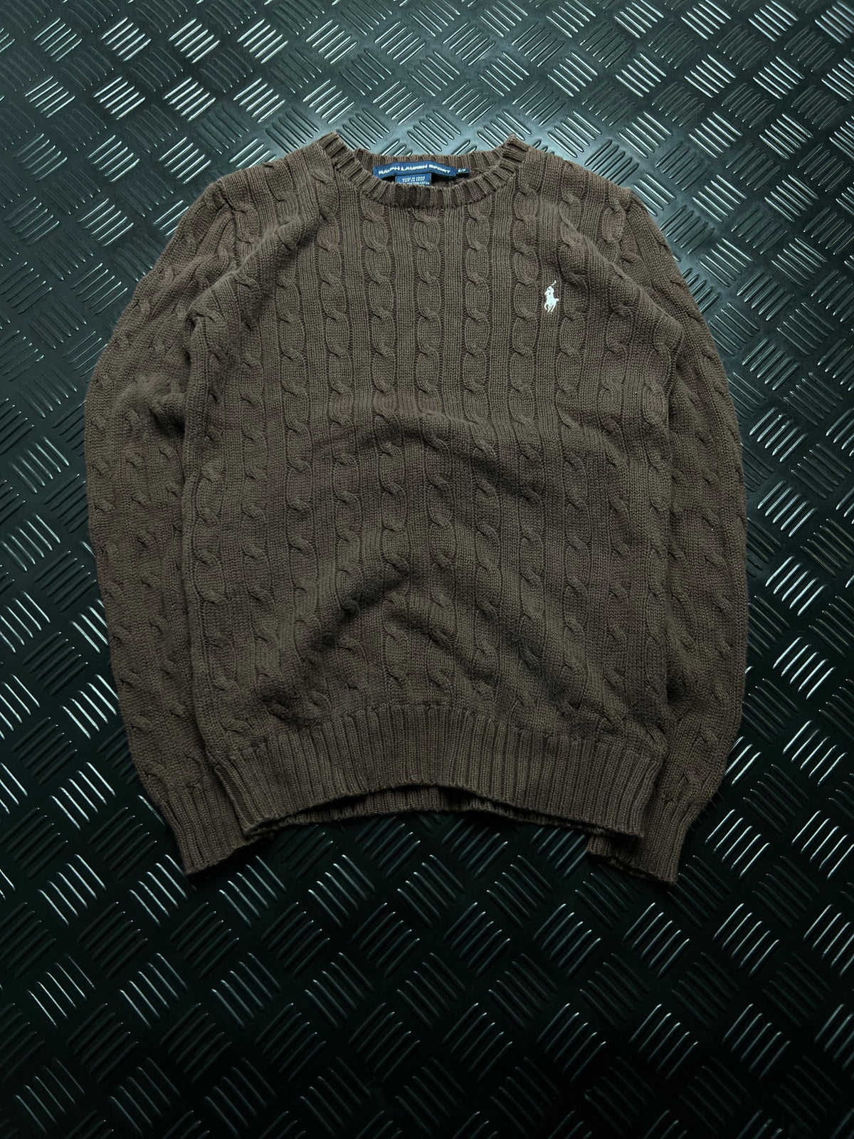 Ralph Lauren Sport: Jersey trenzado marrón