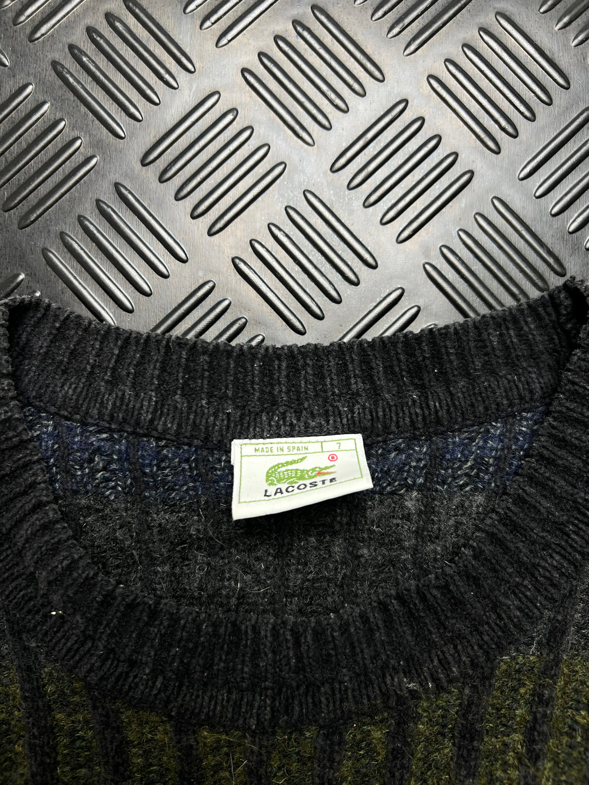 Lacoste: Jersey jaspeado de rayas azul y verde