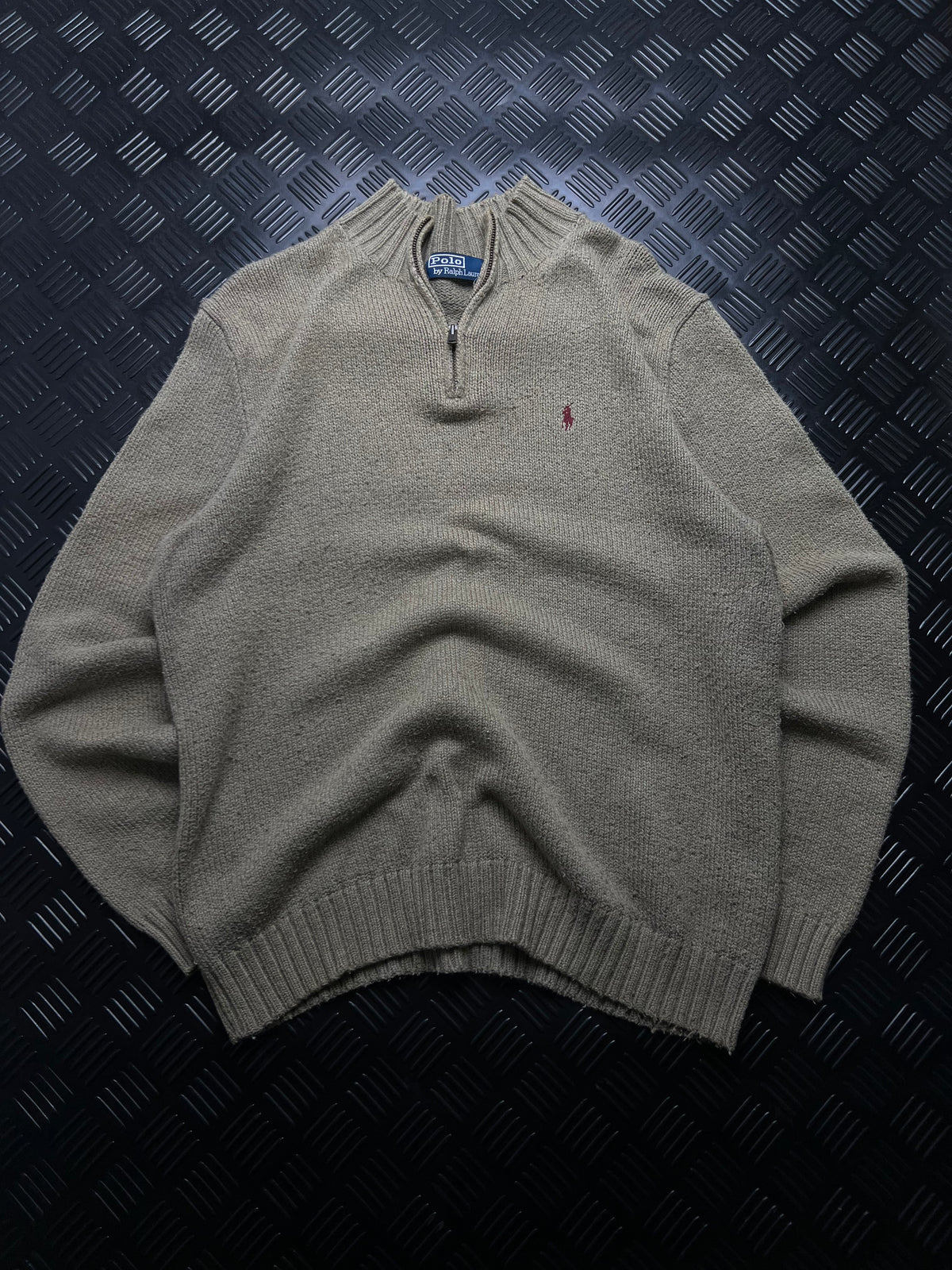 Polo Ralph Lauren: Jersey beige con media cremallera