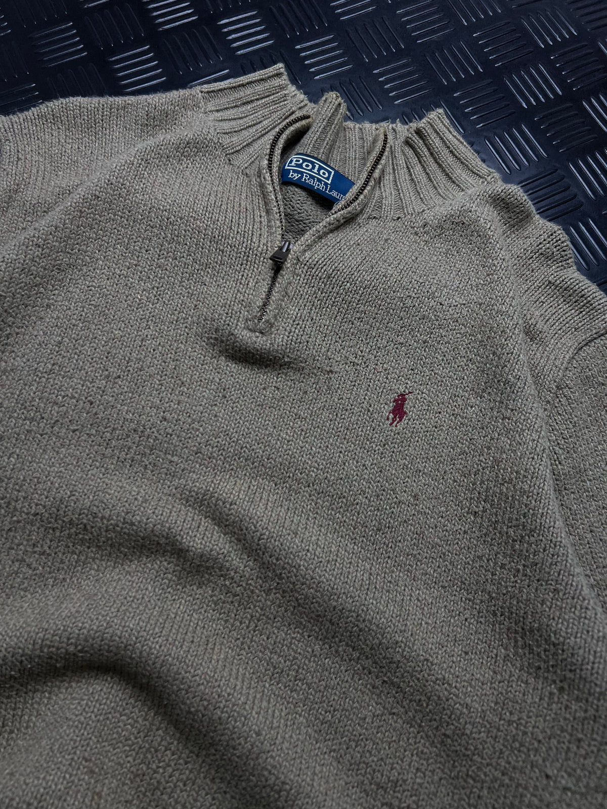 Polo Ralph Lauren: Jersey beige con media cremallera