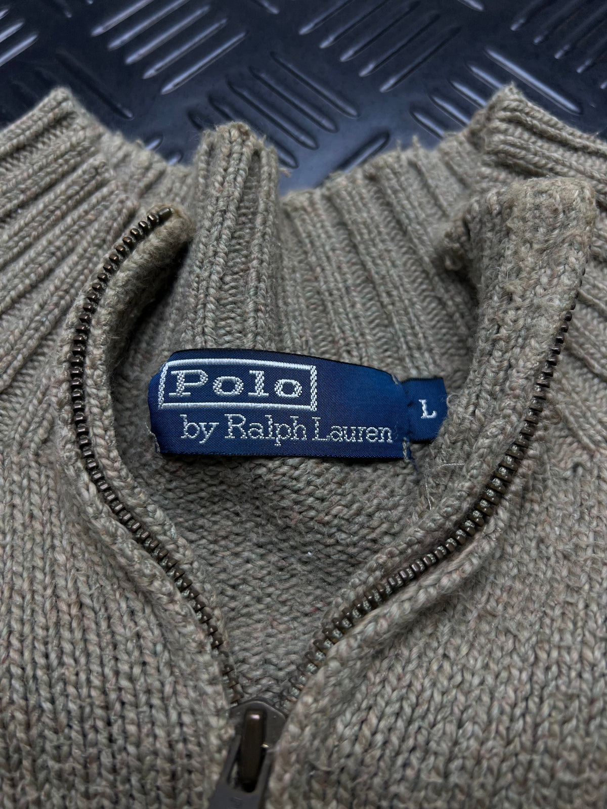 Polo Ralph Lauren: Jersey beige con media cremallera
