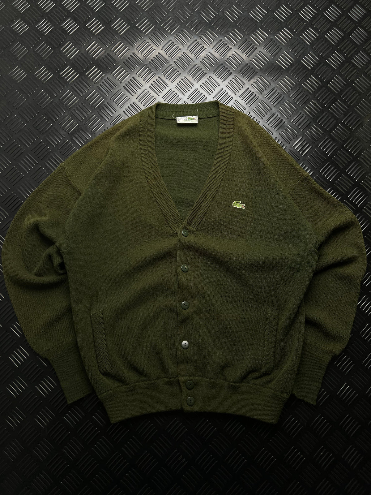 Lacoste: Cárdigan verde oliva